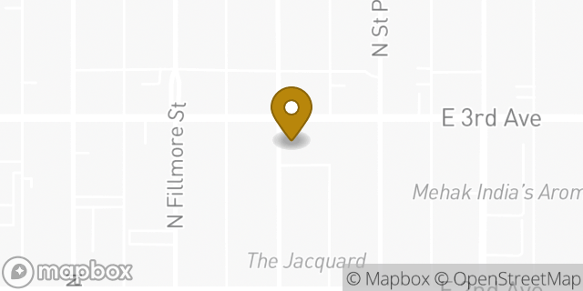 Map showing the location of Chase Bank in Denver, CO 80206