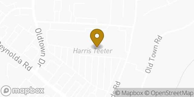 Map showing the location of Starbucks in Winston-Salem, NC 27106
