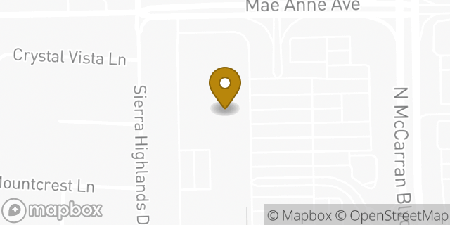 Map showing the location of Starbucks in Reno, NV 89523