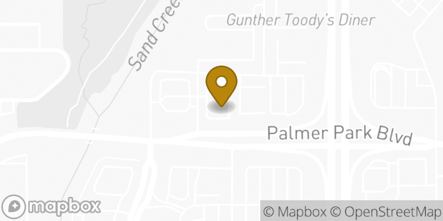 Map showing the location of Starbucks in Colorado Springs, CO 80915