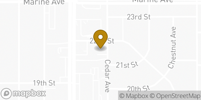 Map showing the location of The Academy at Manhattan Beach in Manhattan Beach, CA 90266