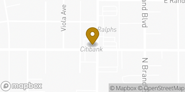 Map showing the location of Citibank in Glendale, CA 91202