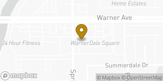 Map showing the location of Amazon Locker - Dame in Huntington Beach, CA 92647