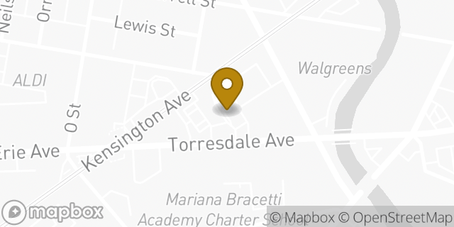 Map showing the location of McDonald's in Philadelphia, PA 19124