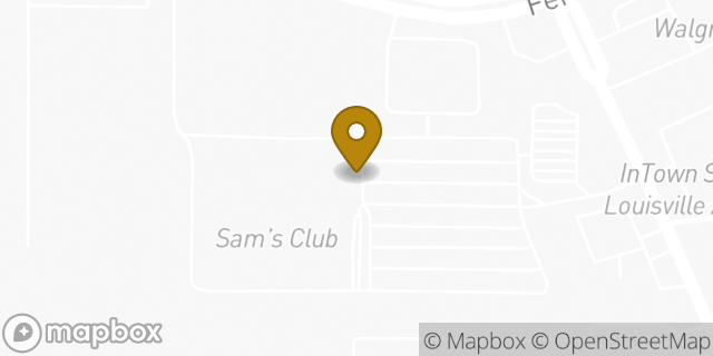 Map showing the location of Sam's Club in Louisville, KY 40219