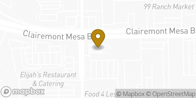 Map showing the location of Amazon Locker - Tenth in San Diego, CA 92111