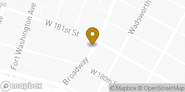 Map showing the location of McDonald's in New York, NY 10033