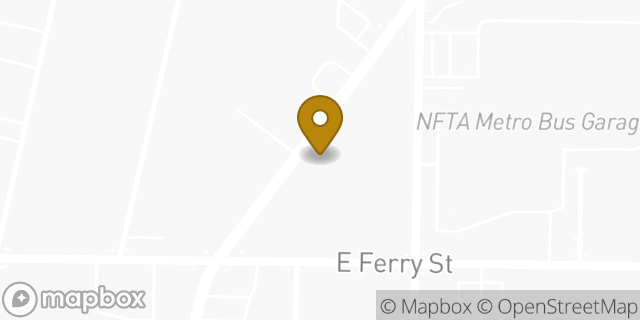 Map showing the location of Penske Truck Rental in Buffalo, NY 14209