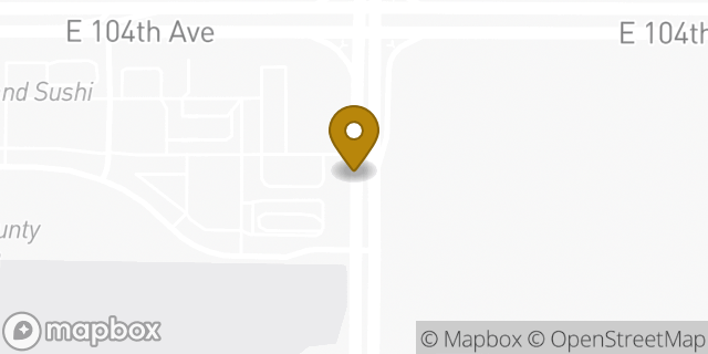 Map showing the location of Starbucks in Commerce City, CO 80022