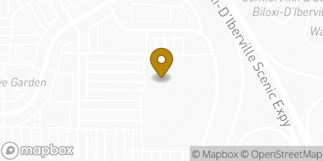 Map showing the location of Starbucks in D'Iberville, MS 39540