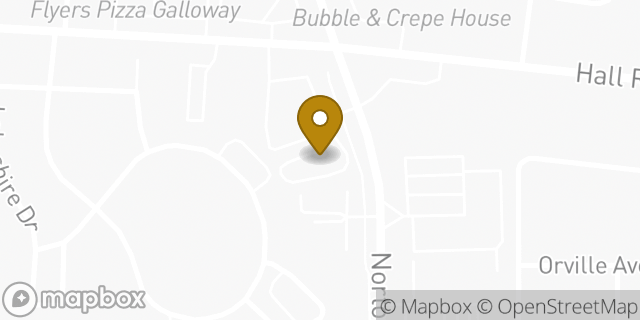Map showing the location of Subway in Galloway, OH 43119