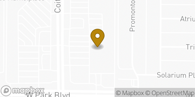 Map showing the location of Aldi in Plano, TX 75075