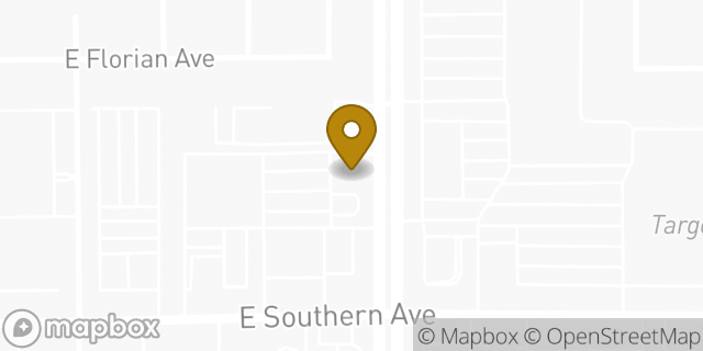 Map showing the location of Banner Urgent Care in Mesa, AZ 85204