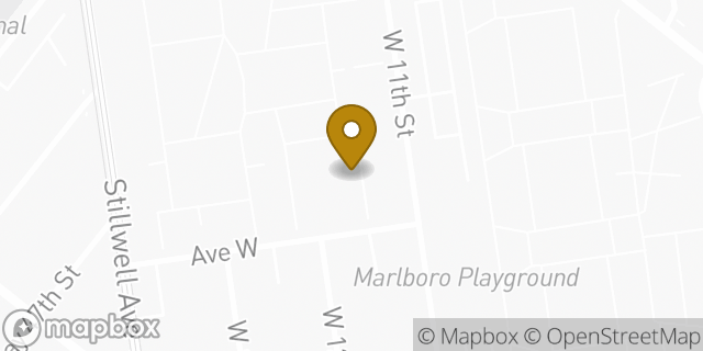 Map showing the location of Amazon Locker - Blueprint in Brooklyn, NY 11223