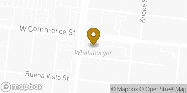 Map showing the location of Whataburger in San Antonio, TX 78237