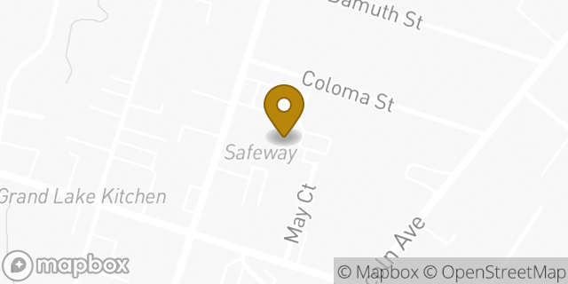 Map showing the location of Safeway in Oakland, CA 94602