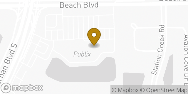 Map showing the location of Subway in Jacksonville, FL 32246