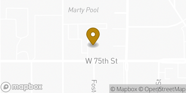 Map showing the location of American Legion Post 370 in Overland Park, KS 66204