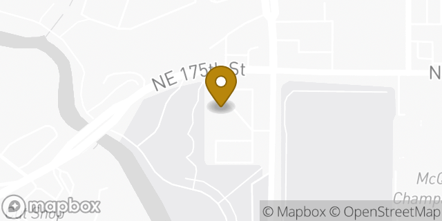 Map showing the location of Amazon Locker - Walnut in Woodinville, WA 98072