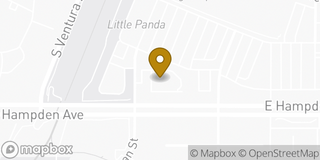 Map showing the location of McDonald's in Aurora, CO 80013