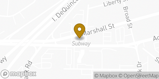 Map showing the location of Subway in Columbia, SC 29203