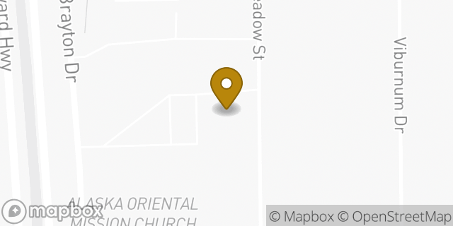 Map showing the location of American Legion in Anchorage, AK 99507