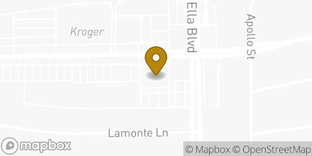 Map showing the location of Walgreens in Houston, TX 77018