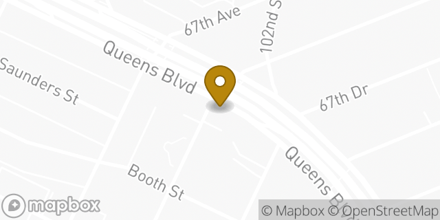 Map showing the location of Starbucks in Forest Hills, NY 11375