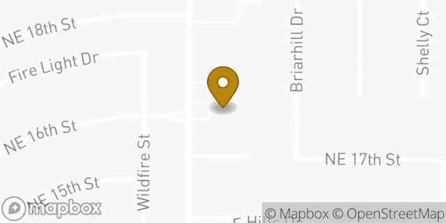 Map showing the location of Moore KinderCare in Moore, OK 73160