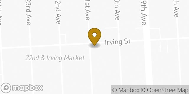 Map showing the location of Bank of America in San Francisco, CA 94122