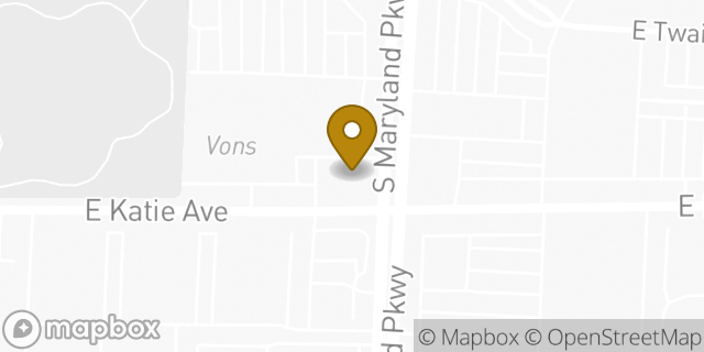 Map showing the location of AutoZone in Las Vegas, NV 89119