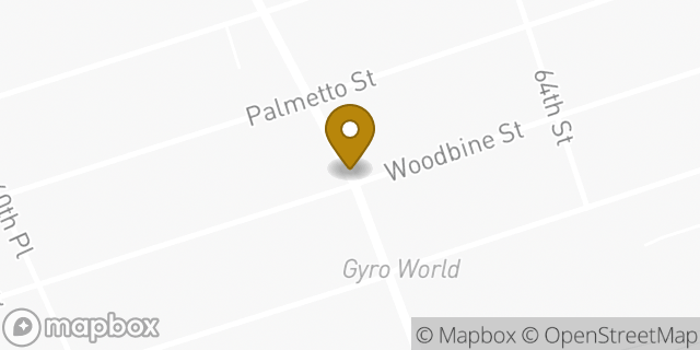 Map showing the location of Dunkin' in Queens, NY 11385