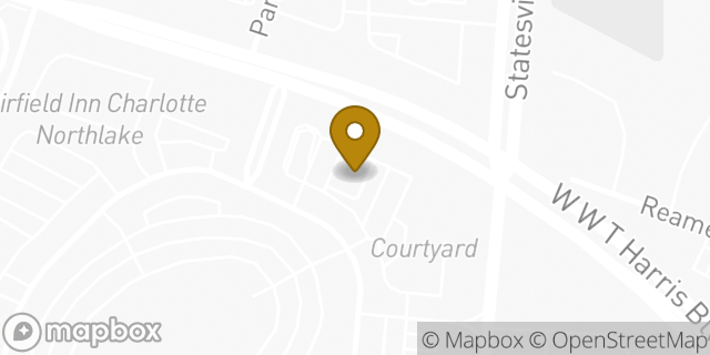 Map showing the location of Dunkin' in Charlotte, NC 28269