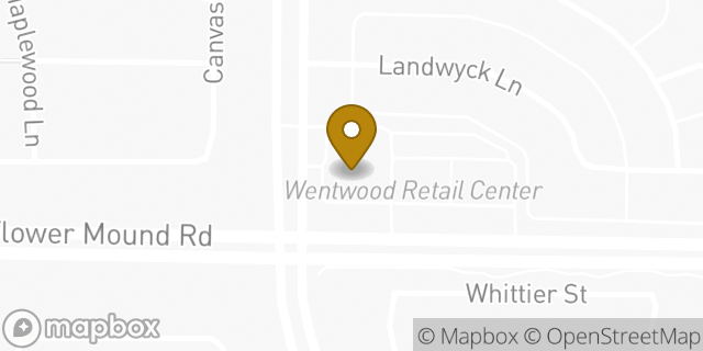 Map showing the location of Amazon Locker - Upper in Flower Mound, TX 75028