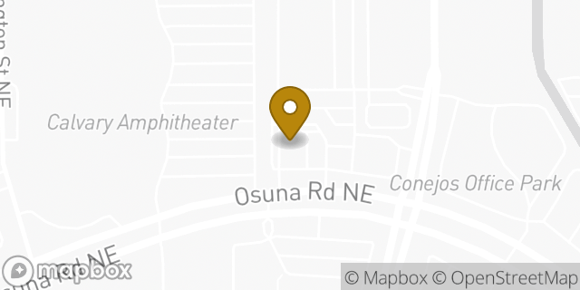 Map showing the location of Osuna & Jefferson in Albuquerque, NM 87109