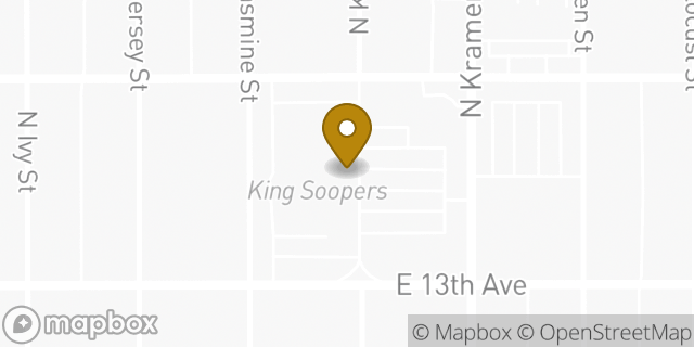 Map showing the location of Starbucks in Denver, CO 80220
