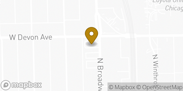 Map showing the location of Starbucks in Chicago, IL 60660