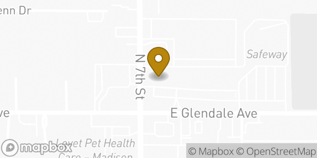 Map showing the location of Subway in Phoenix, AZ 85020