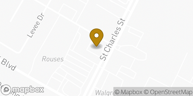 Map showing the location of Chase Bank in Houma, LA 70360