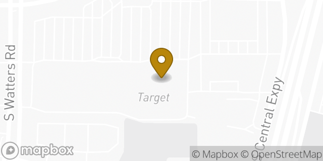 Map showing the location of Target in Allen, TX 75013