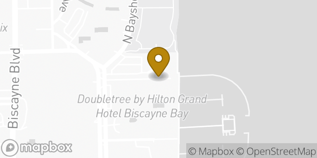 Map showing the location of Miami - Marriott Biscayne Bay (Hotel Guests Only) in Miami, FL 33132