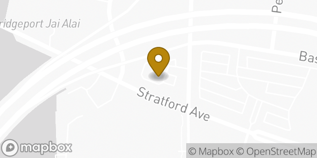 Map showing the location of Starbucks in Bridgeport, CT 06608