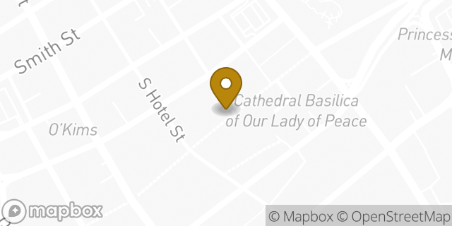 Map showing the location of Subway in Honolulu, HI 96813