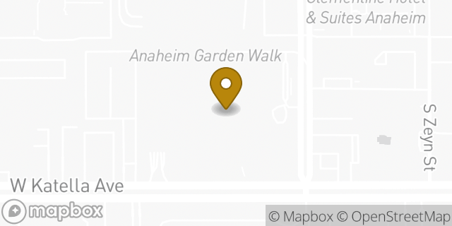 Map showing the location of Sunglass Hut in Anaheim, CA 92802