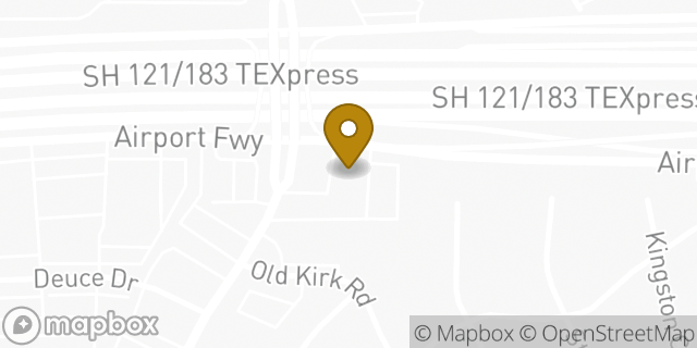 Map showing the location of Amazon Locker - Kudu in Bedford, TX 76022