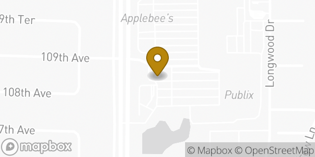 Map showing the location of Starbucks Coffee Company in Seminole, FL 33777