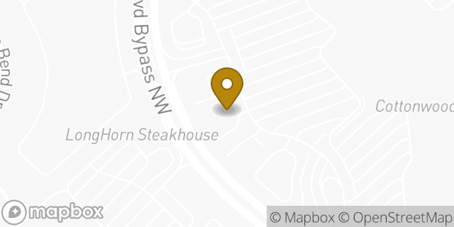 Map showing the location of Texas Roadhouse in Albuquerque, NM 87114