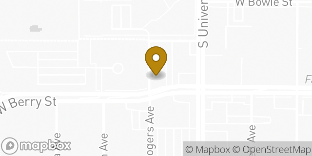 Map showing the location of McDonald's in Fort Worth, TX 76109