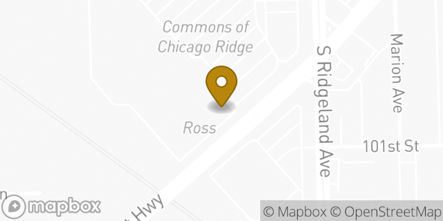 Map showing the location of Amazon Locker - Francois in Chicago Ridge, IL 60415
