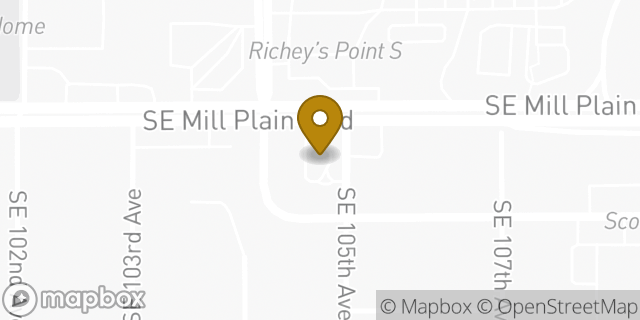Map showing the location of Vancouver, WA (Mill Plain) in Vancouver, WA 98664
